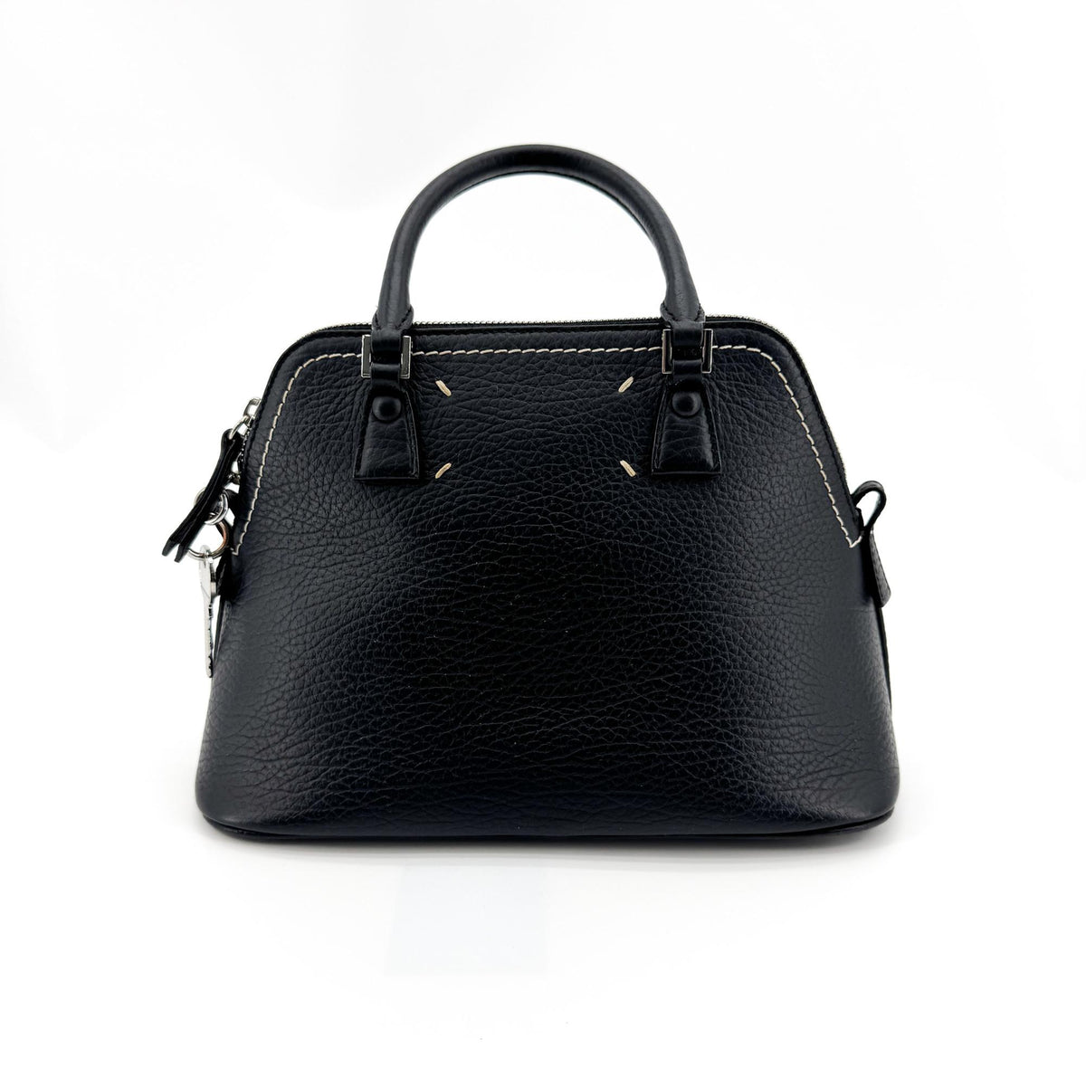 Maison Margiela 5Ac Leather Black Leather Handbag (Pre-Owned)