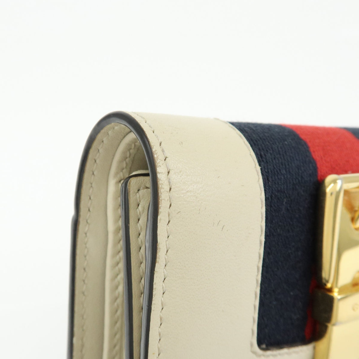 Gucci Sylvie Compact Leather Beige Leather Wallets Accessory (Pre-Owned)