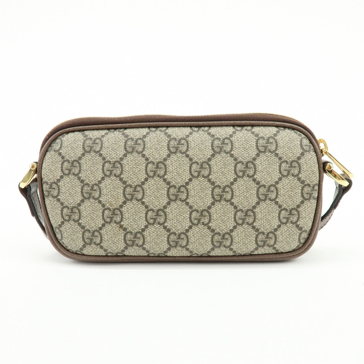 Gucci Ophidia Gg Coated Canvas Brown Leather Crossbody Bag Bag (Pre-Owned)