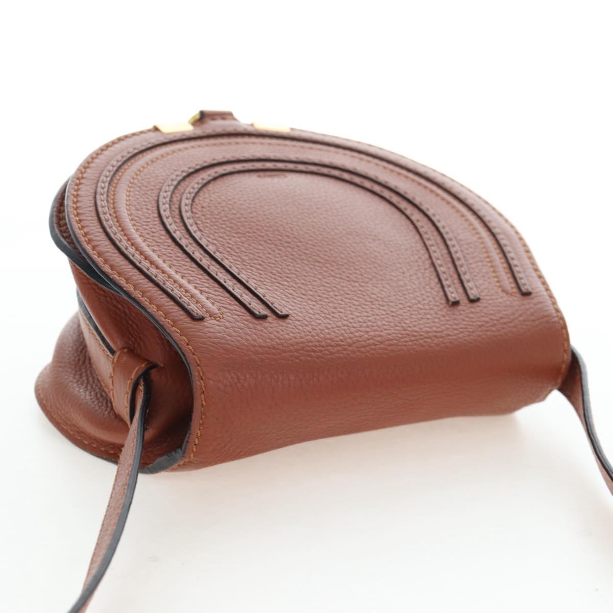 Chloe Marcie Leather Brown Leather Crossbody Bag Bag (Pre-Owned)