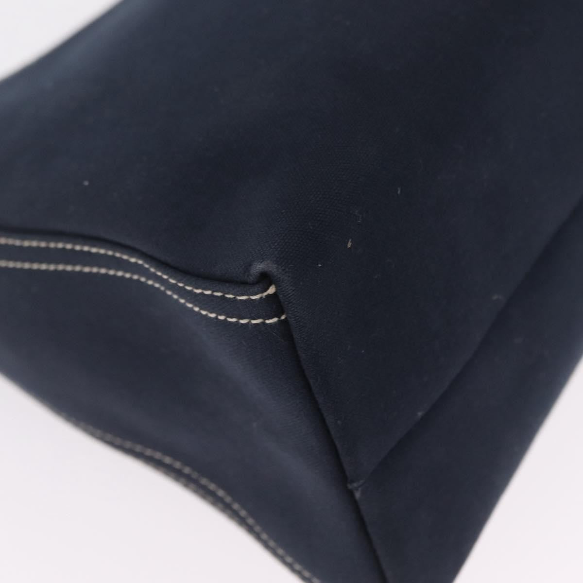Fendi Baguette Canvas Navy Canvas Handbag (Pre-Owned)