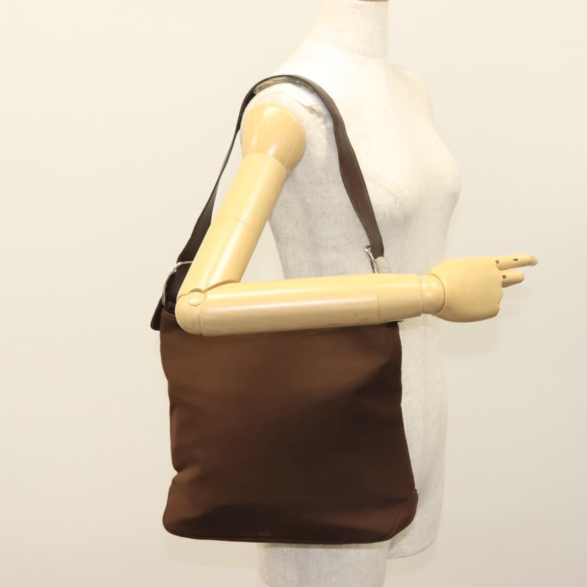 Salvatore Ferragamo Vala Canvas Brown Canvas Shoulder Bag Bag (Pre-Owned)