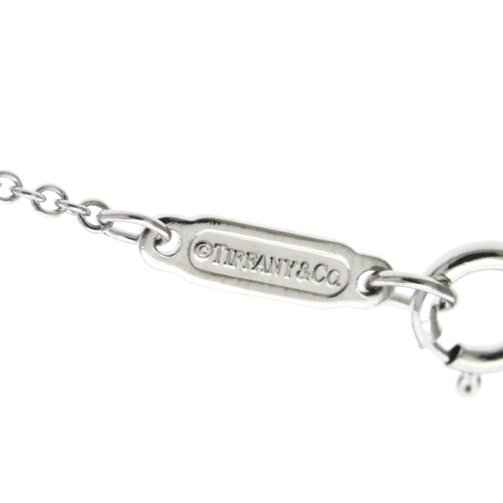 Tiffany & Co. Open Circle Pendant Platinum With Diamonds Silver Platinum Necklace Jewelry (Pre-Owned)