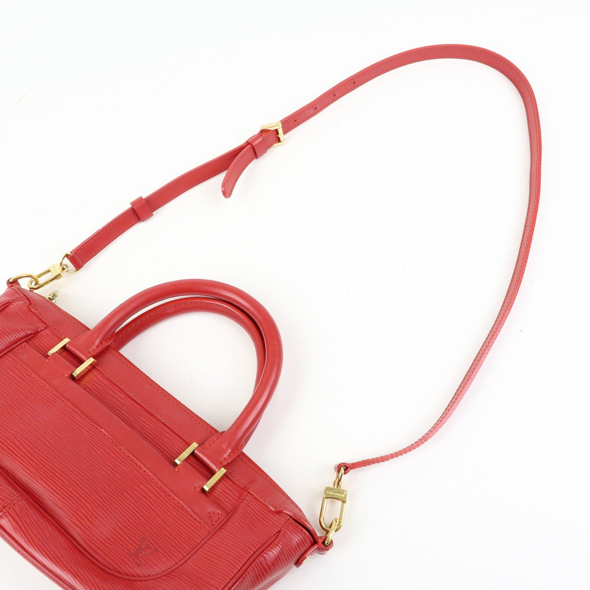 Louis Vuitton Dhanura Epi Leather Red Leather Handbag (Pre-Owned)