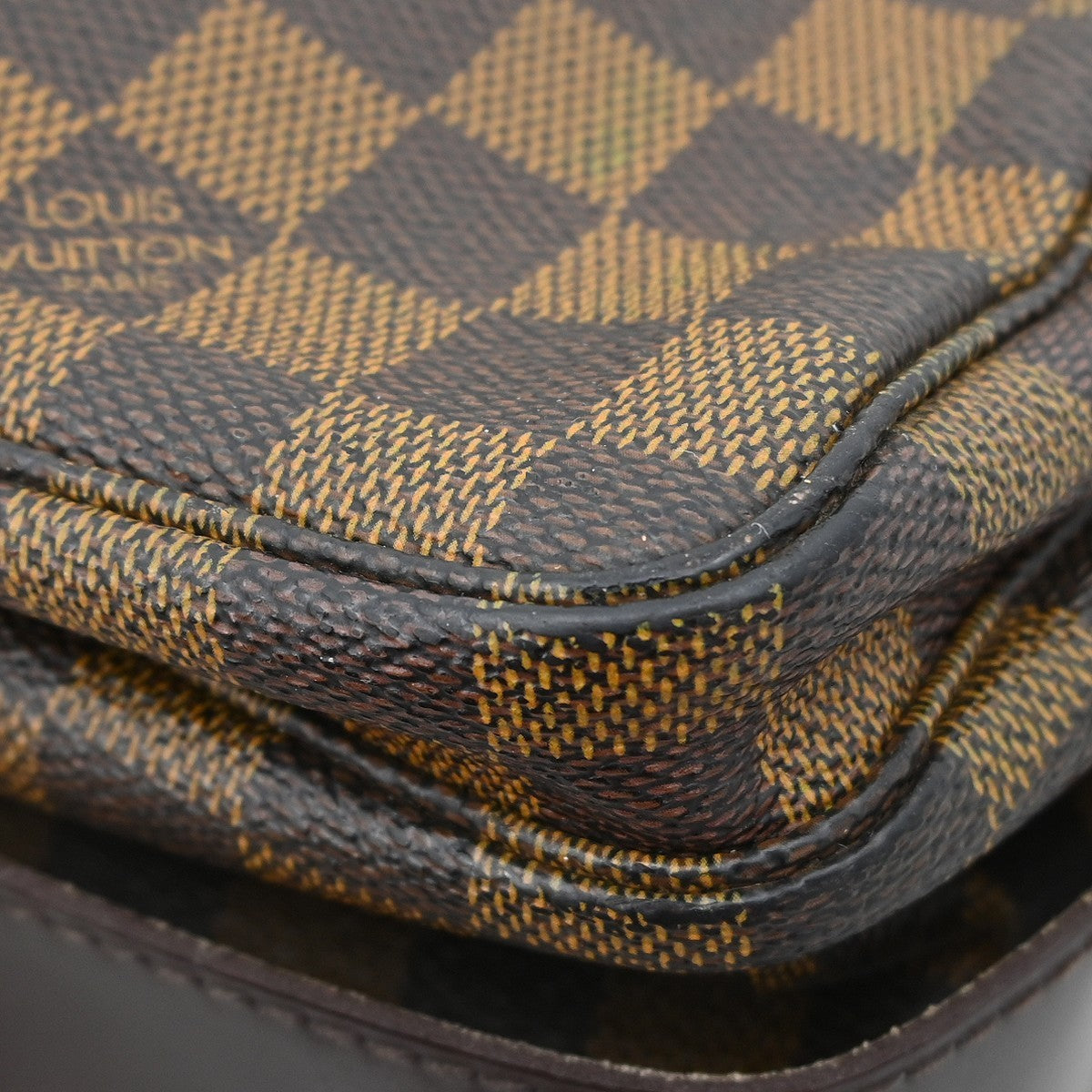 Louis Vuitton Naviglio Damier Brown Canvas Shoulder Bag Bag (Pre-Owned)