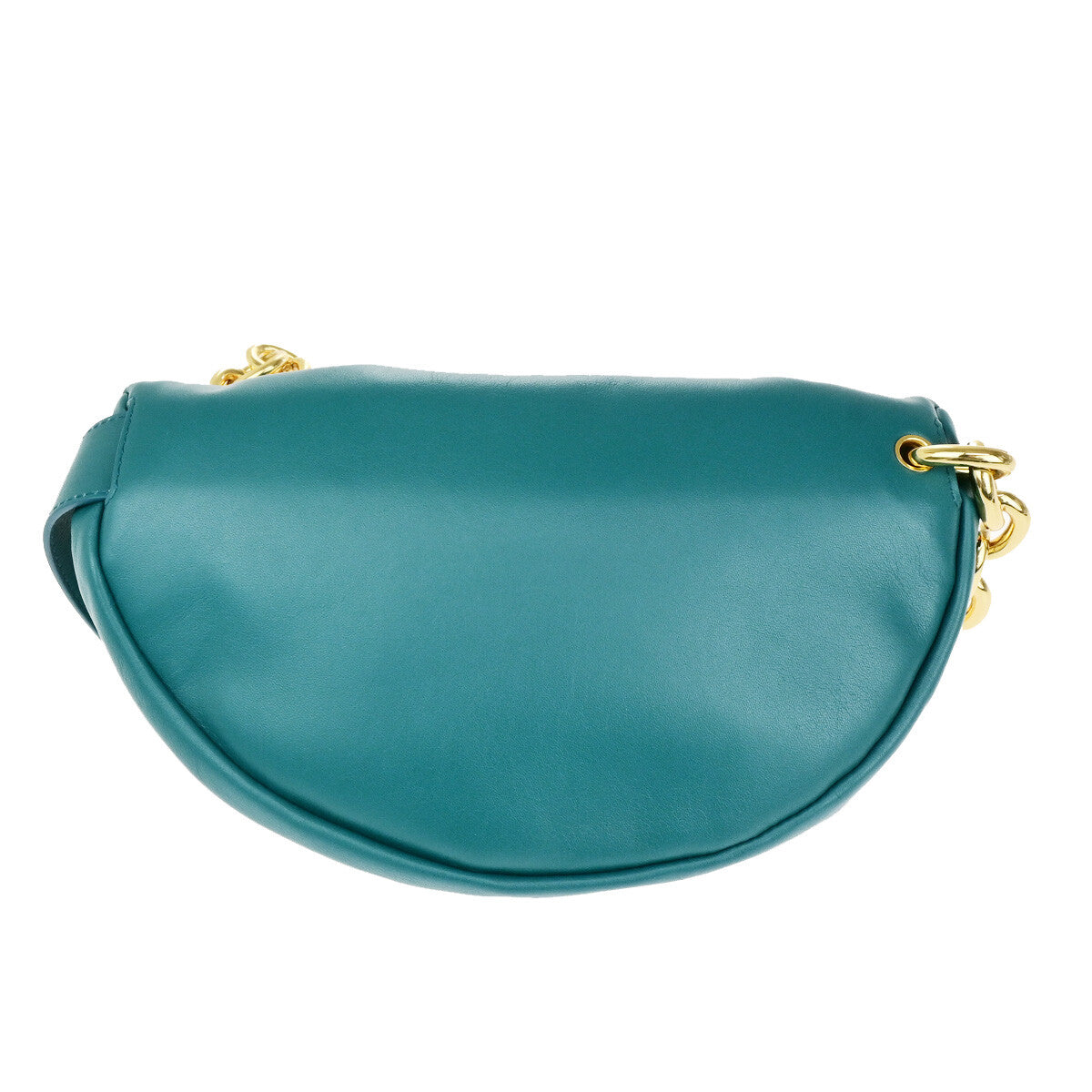 Bottega Veneta The Chain Leather Green Leather Bag (Pre-Owned)