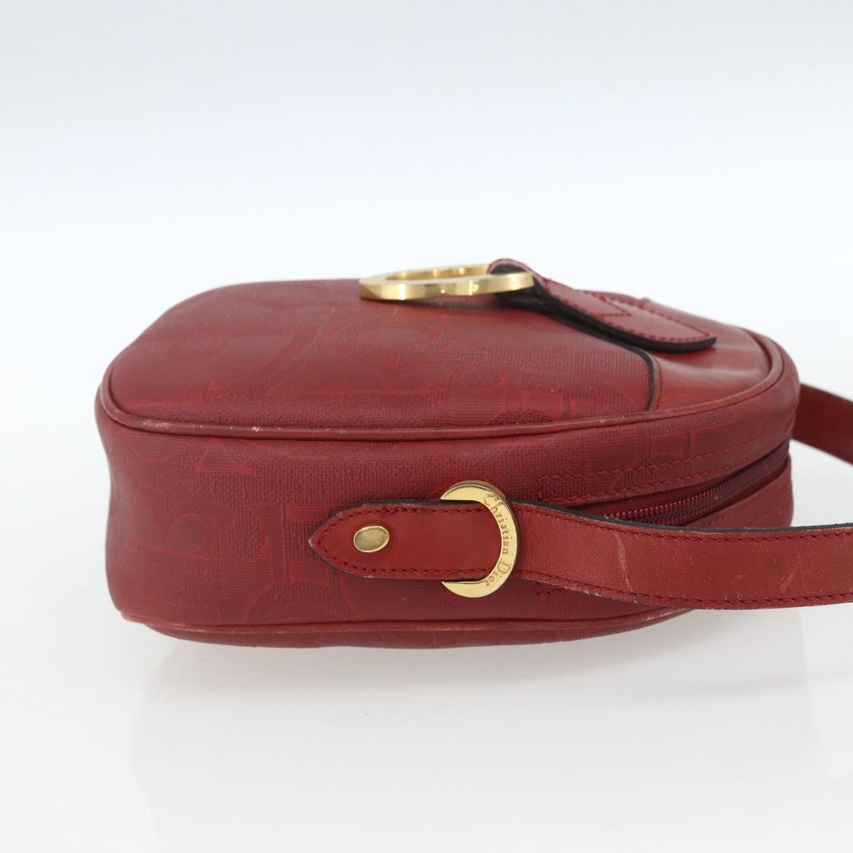 Christian Dior Vintage Trotter Canvas Red Canvas Shoulder Bag Bag (Pre-Owned)
