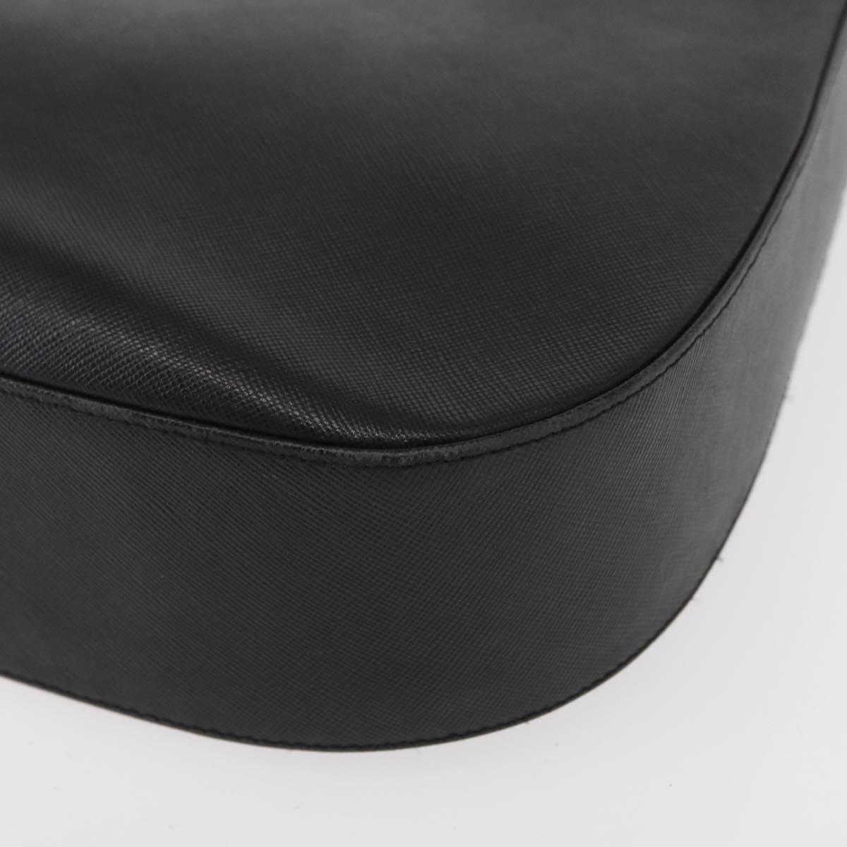 Salvatore Ferragamo Gancini Leather Black Leather Shoulder Bag Bag (Pre-Owned)