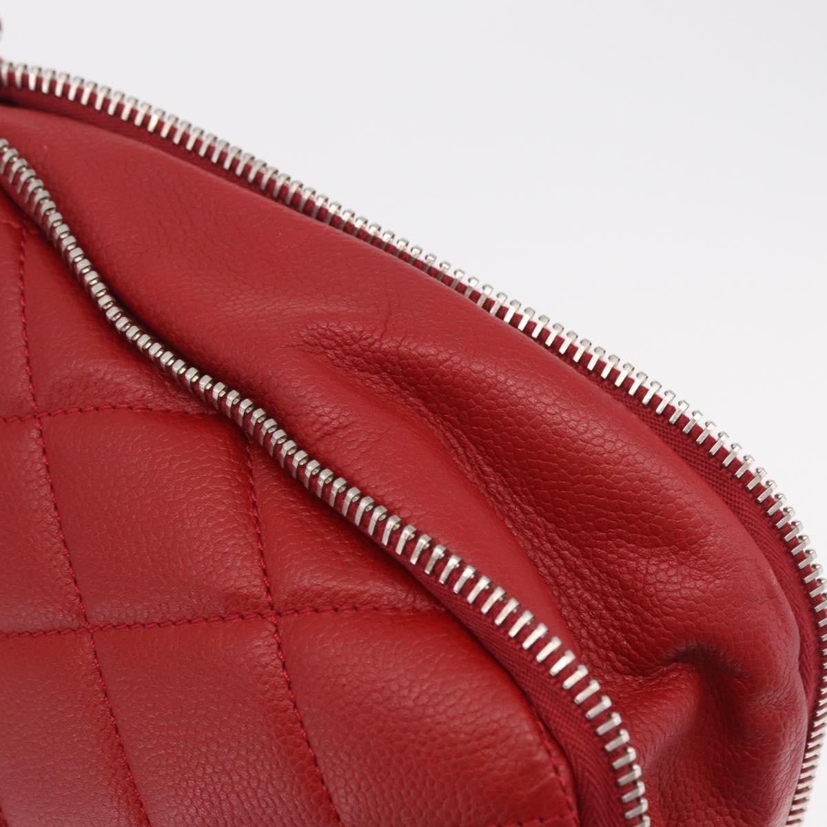 Chanel Timeless Cc Expandable Quilted Caviar Red Leather Tote Bag Bag (Pre-Owned)