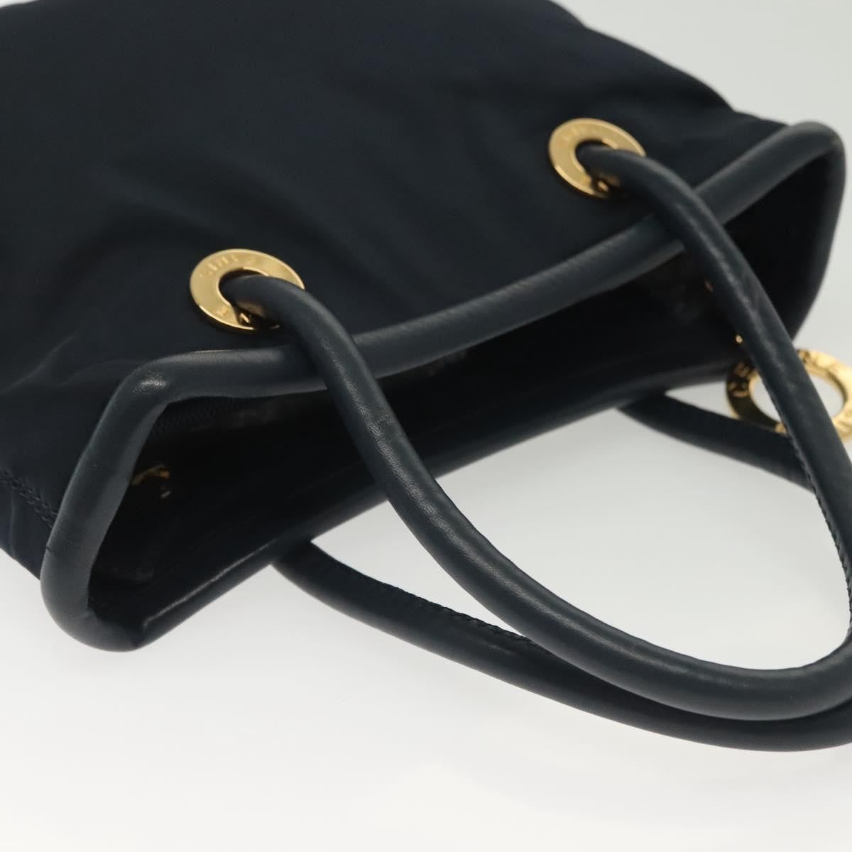 Celine Handbag Nylon Navy Nylon Handbag (Pre-Owned)