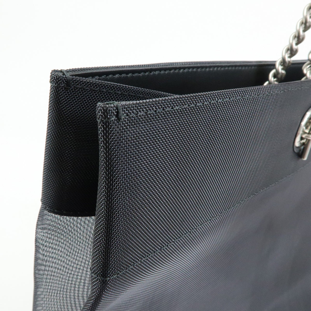 Balenciaga Duty Free Mesh With Leather Black Mesh Tote Bag Bag (Pre-Owned)