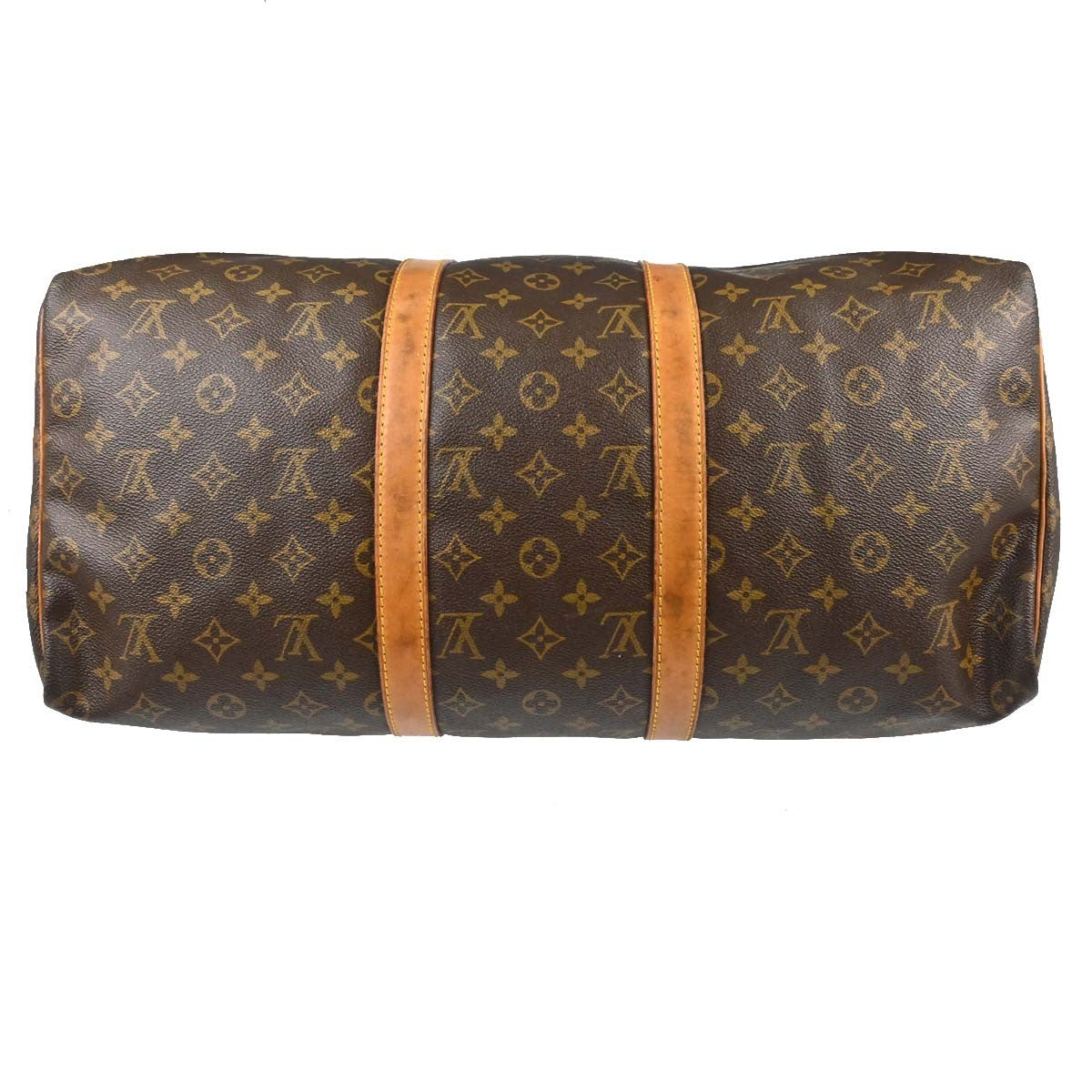 Louis Vuitton Keepall Canvas Brown Canvas Travel Bag Bag (Pre-Owned)