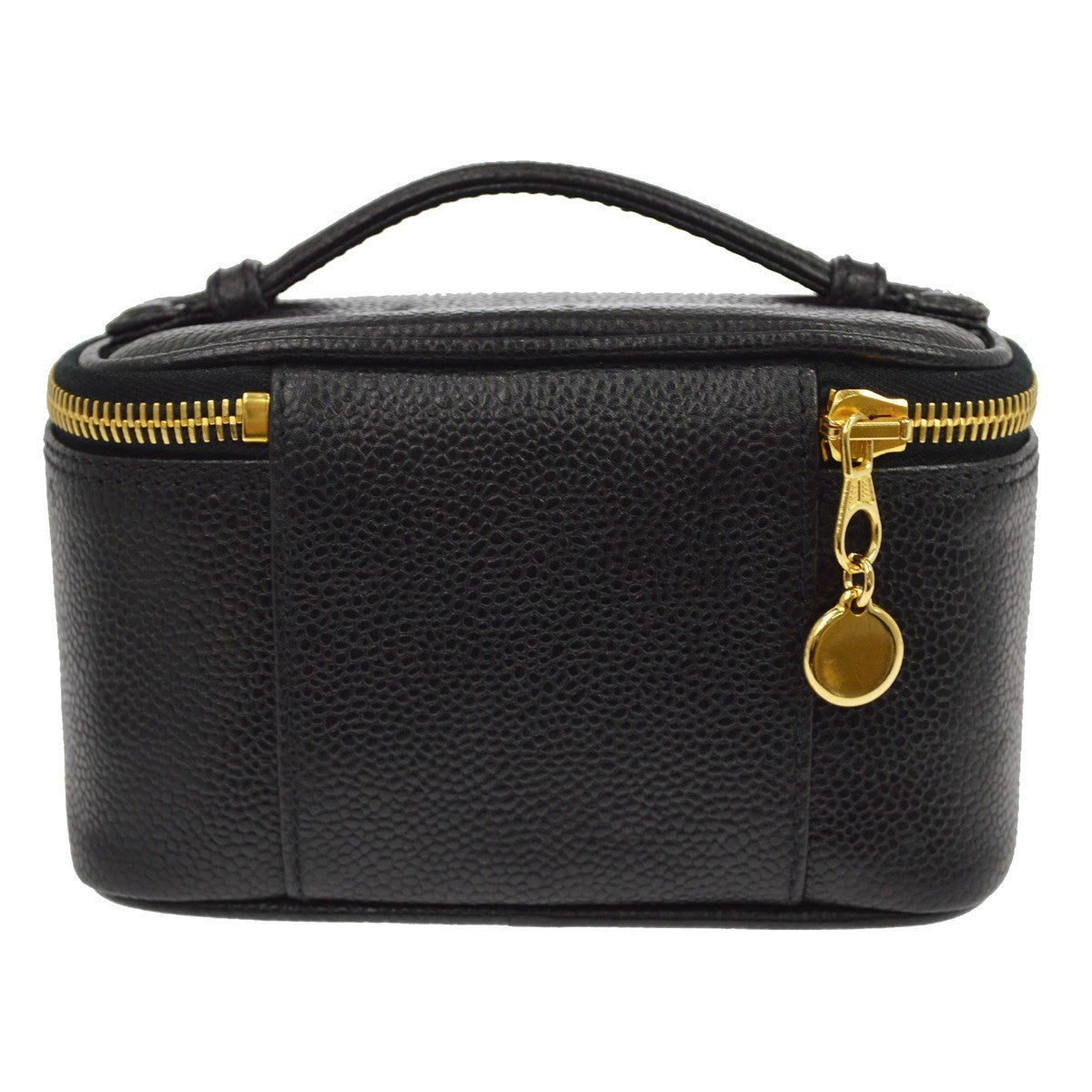 Chanel Vintage Timeless Cosmetic Case Caviar Black Leather Clutche & Pouche Bag (Pre-Owned)