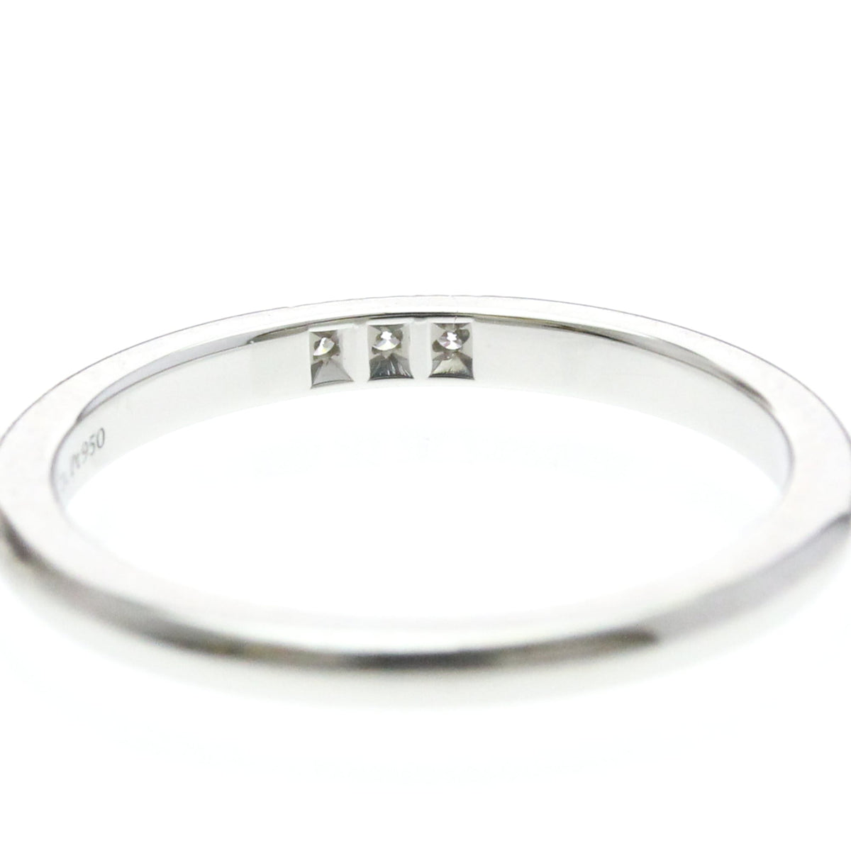 Tiffany & Co. Forever Wedding Band 950 Platinum With Diamonds Silver Platinum Ring Jewelry (Pre-Owned)