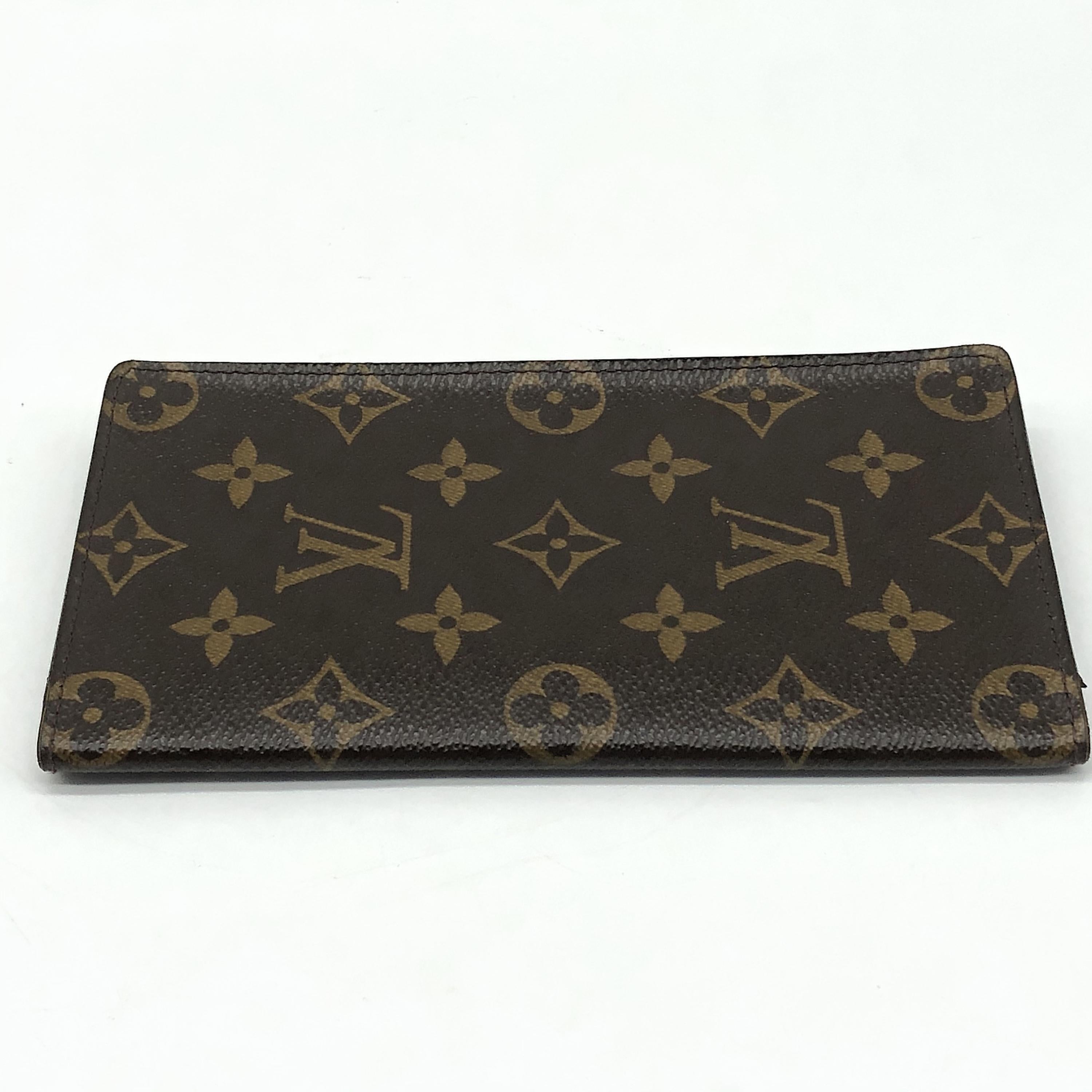 Louis Vuitton Long Wallet Bifold Monogram Canvas Brown Canvas Wallets Accessory (Pre-Owned)