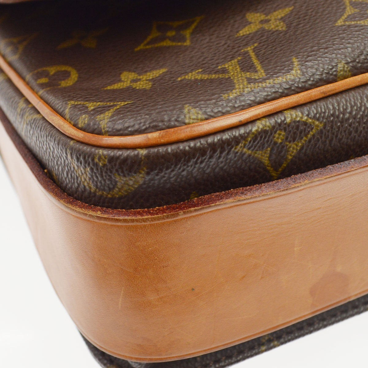 Louis Vuitton Cartouchiere Monogram Canvas Brown Canvas Handbag (Pre-Owned)