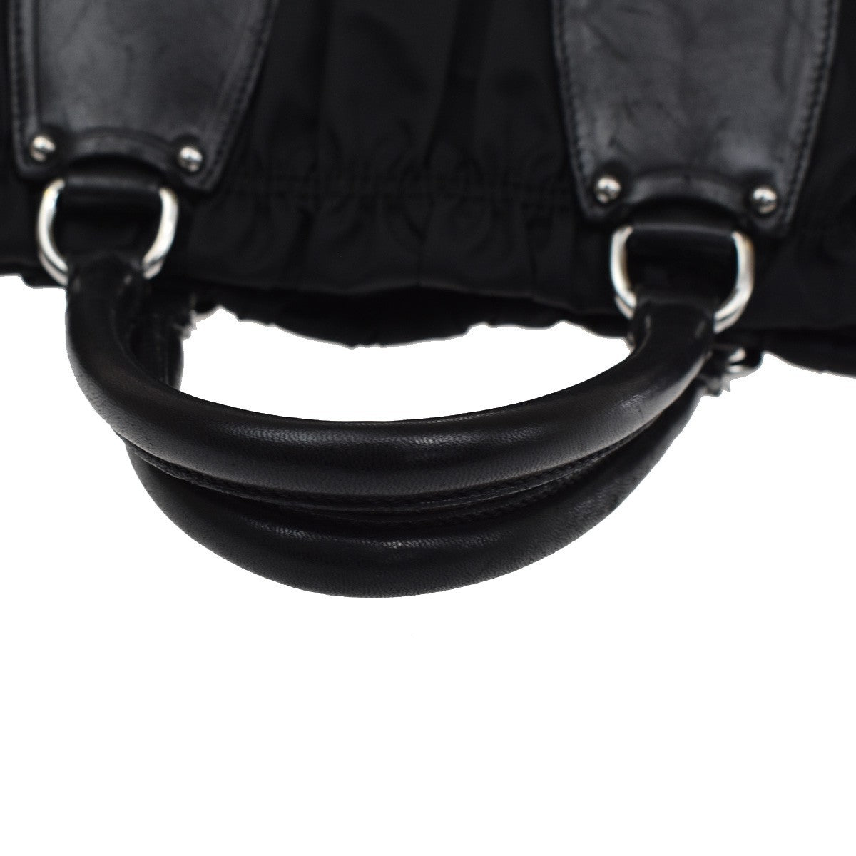 Prada Gaufre Shopping Tessuto Black Nylon Tote Bag Bag (Pre-Owned)