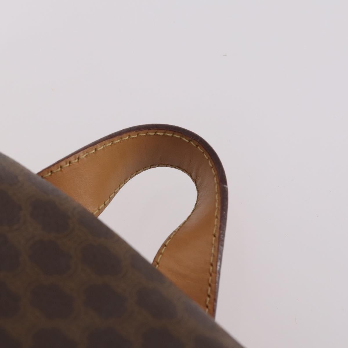 Fendi Vintage Drawstring Flap Brown Canvas Backpack Bag (Pre-Owned)