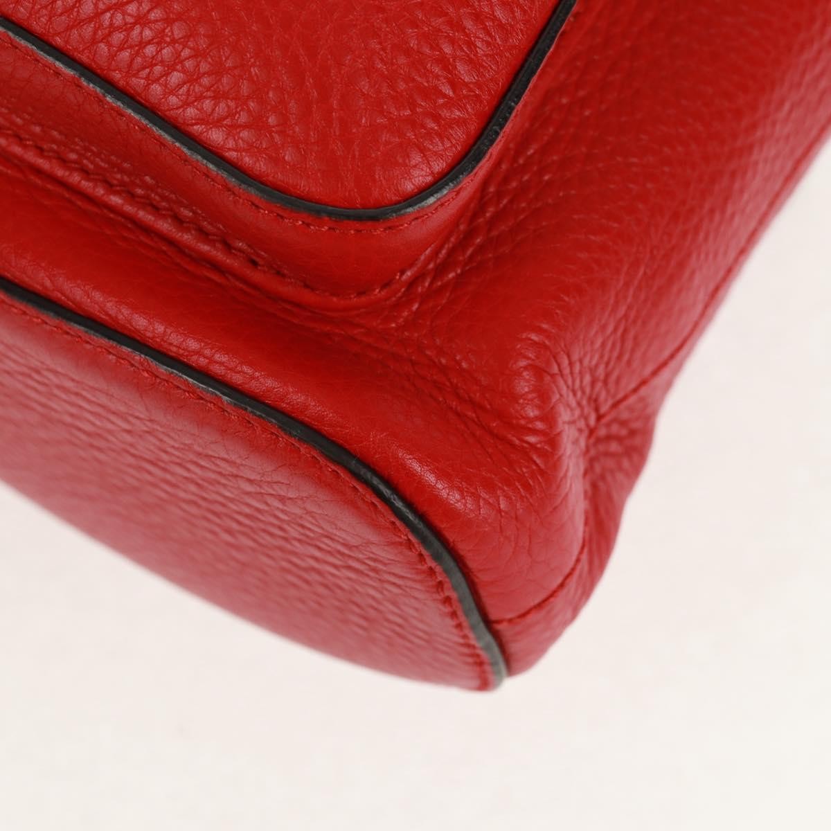 Gucci Bamboo Tassel Leather Red Leather Backpack Bag (Pre-Owned)
