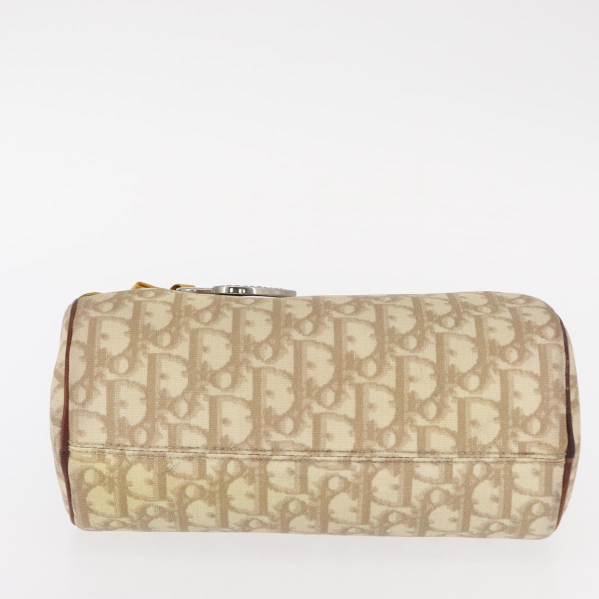 Christian Dior Vintage Trotter Romantique Diorissimo Coated Canvas Beige Canvas Shoulder Bag Bag (Pre-Owned)