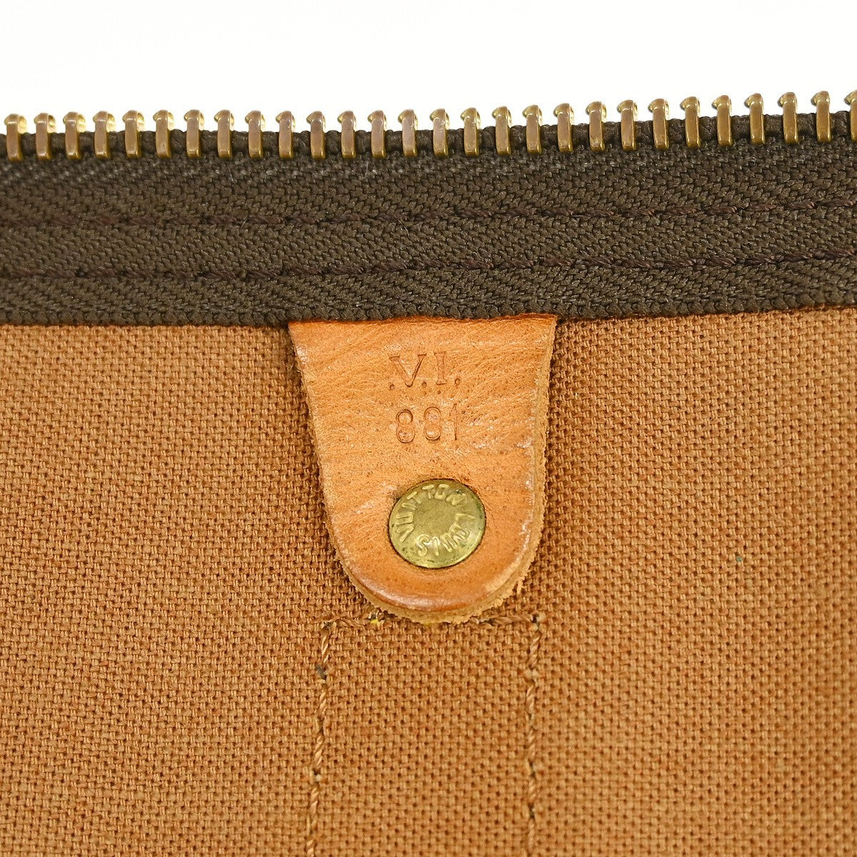 Louis Vuitton Keepall Bandouliere Monogram Canvas Brown Canvas Travel Bag Bag (Pre-Owned)