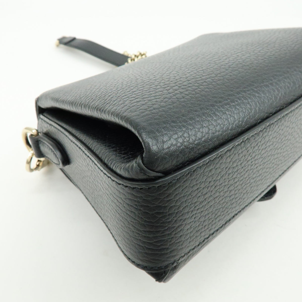 Gucci Interlocking Leather Black Leather Shoulder Bag Bag (Pre-Owned)