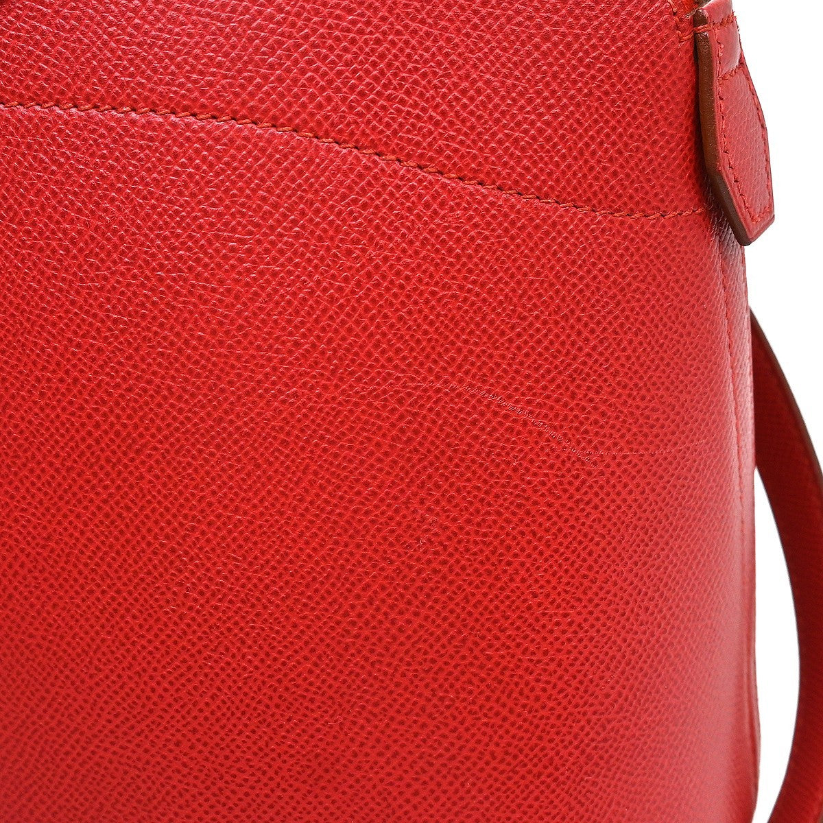 Hermes Bolide Courchevel Red Leather Handbag (Pre-Owned)