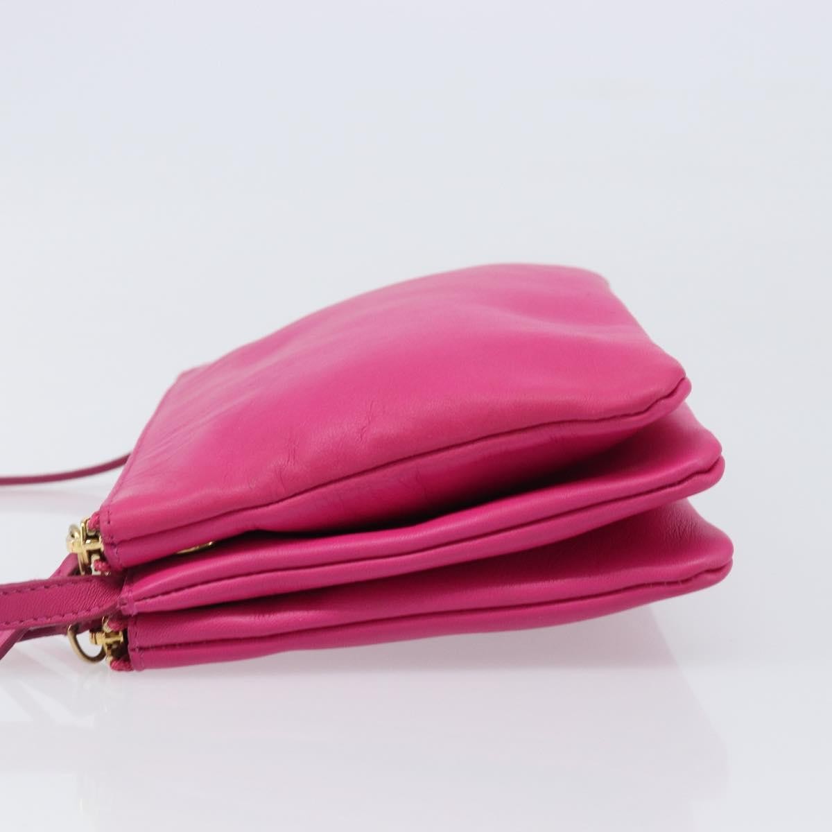 Celine Trio Leather Pink Leather Crossbody Bag Bag (Pre-Owned)