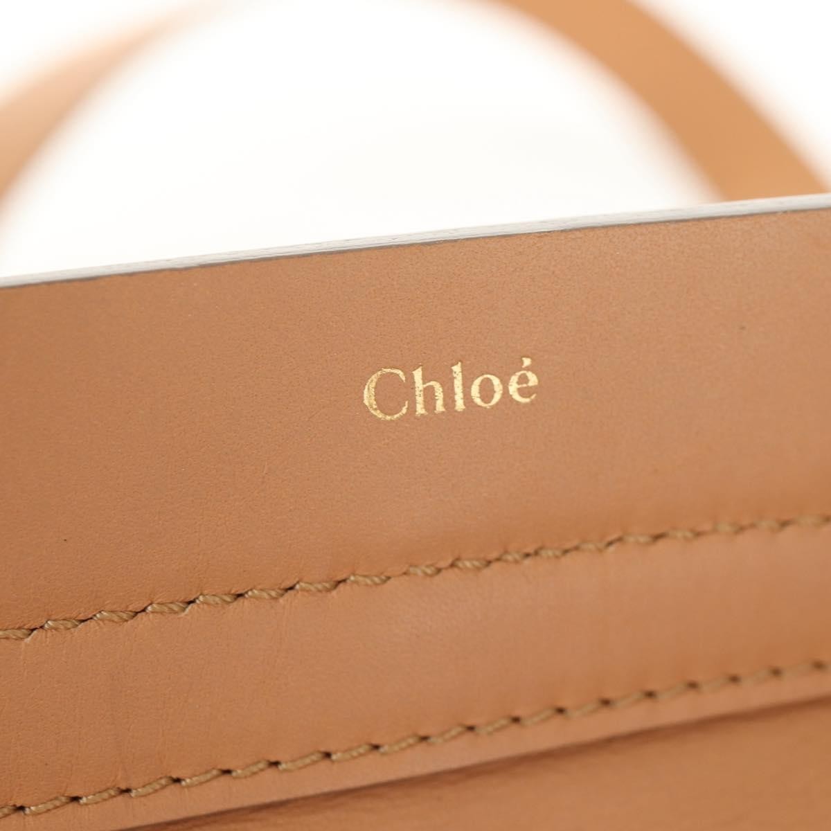 Chloe Cate Satchel Leather Beige Leather Tote Bag Bag (Pre-Owned)