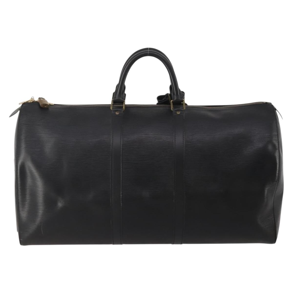 Louis Vuitton Keepall Epi Black Leather Travel Bag Bag (Pre-Owned)