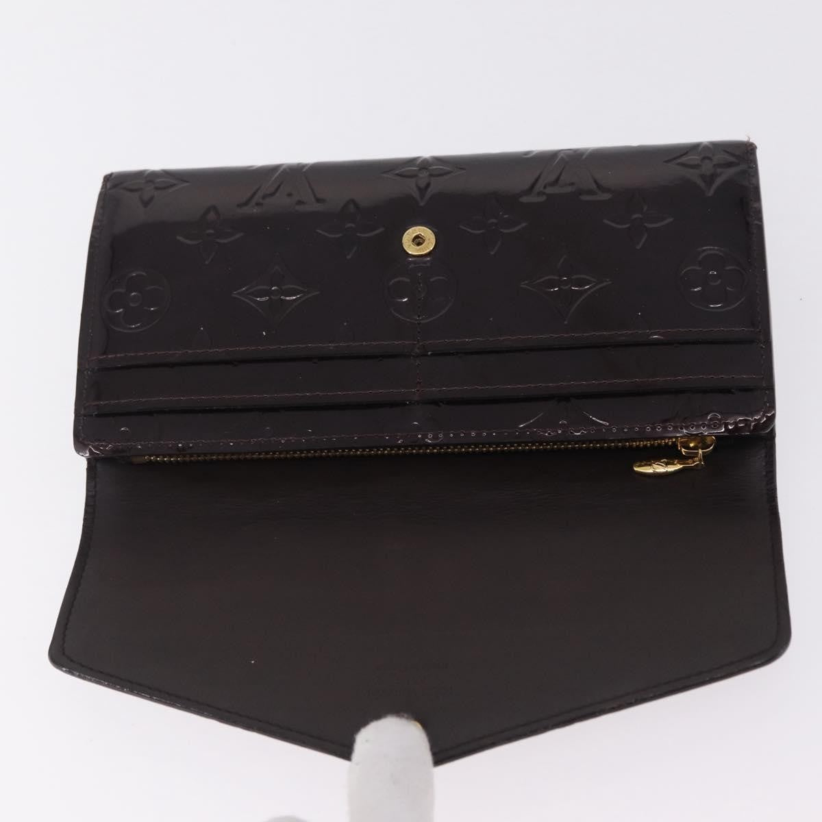 Louis Vuitton Sarah Wallet Nm Monogram Vernis Burgundy Patent_Leather Wallets Accessory (Pre-Owned)