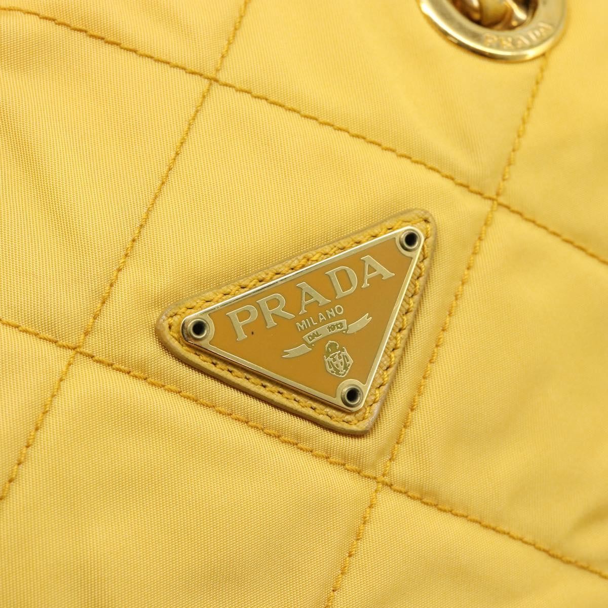 Prada Re-Edition 1995 Chain Quilted Re-Nylon Yellow Nylon Tote Bag Bag (Pre-Owned)