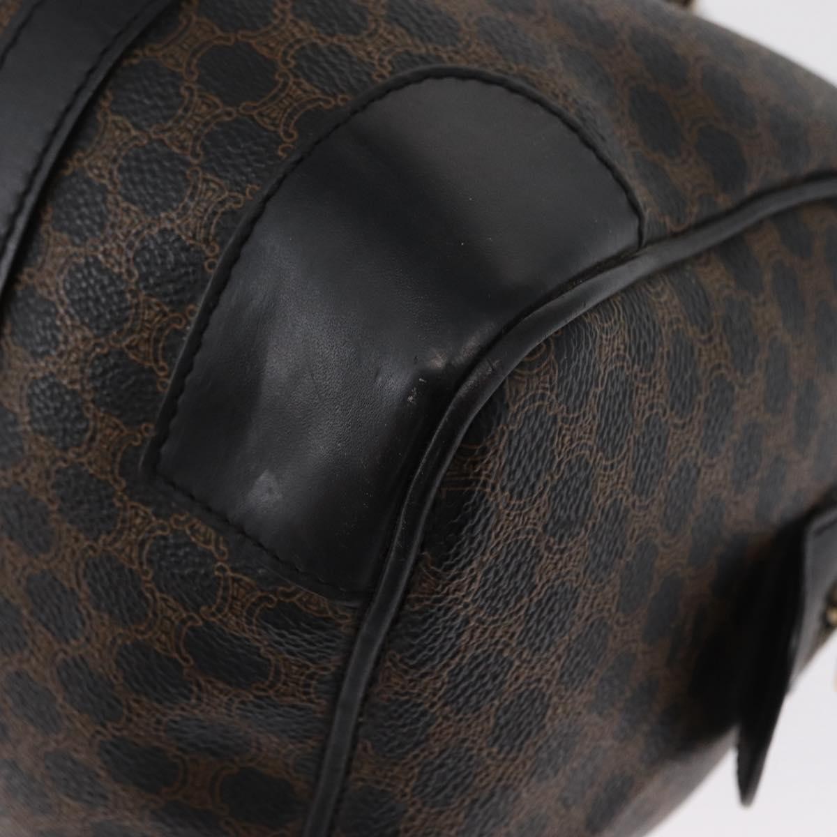 Celine Vintage Duffle Macadam Coated Canvas Black Canvas Handbag (Pre-Owned)