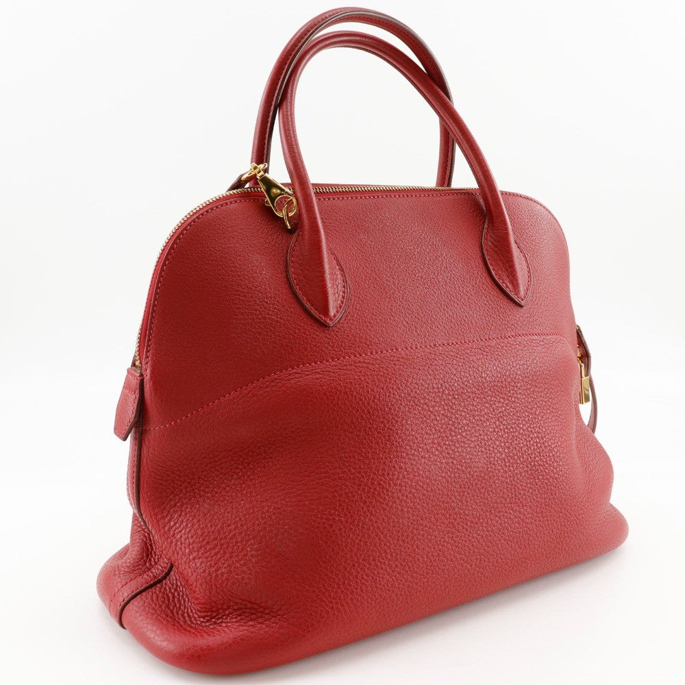 Hermes Bolide Clemence Red Leather Handbag (Pre-Owned)