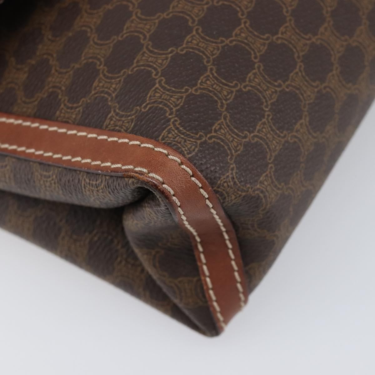 Celine Vintage Macadam Canvas Brown Canvas Backpack Bag (Pre-Owned)