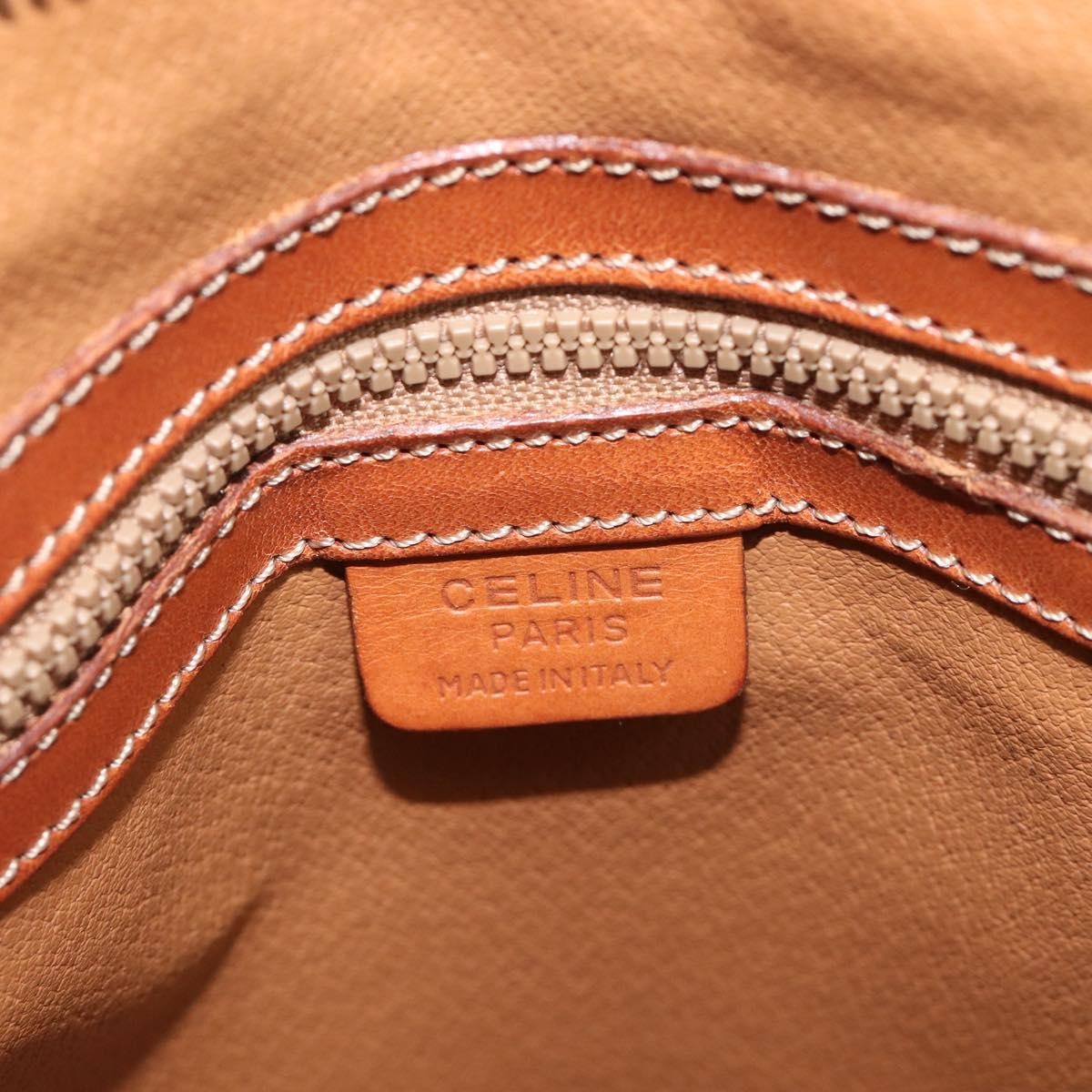 Celine Macadam Leather Brown Canvas Tote Bag Bag (Pre-Owned)