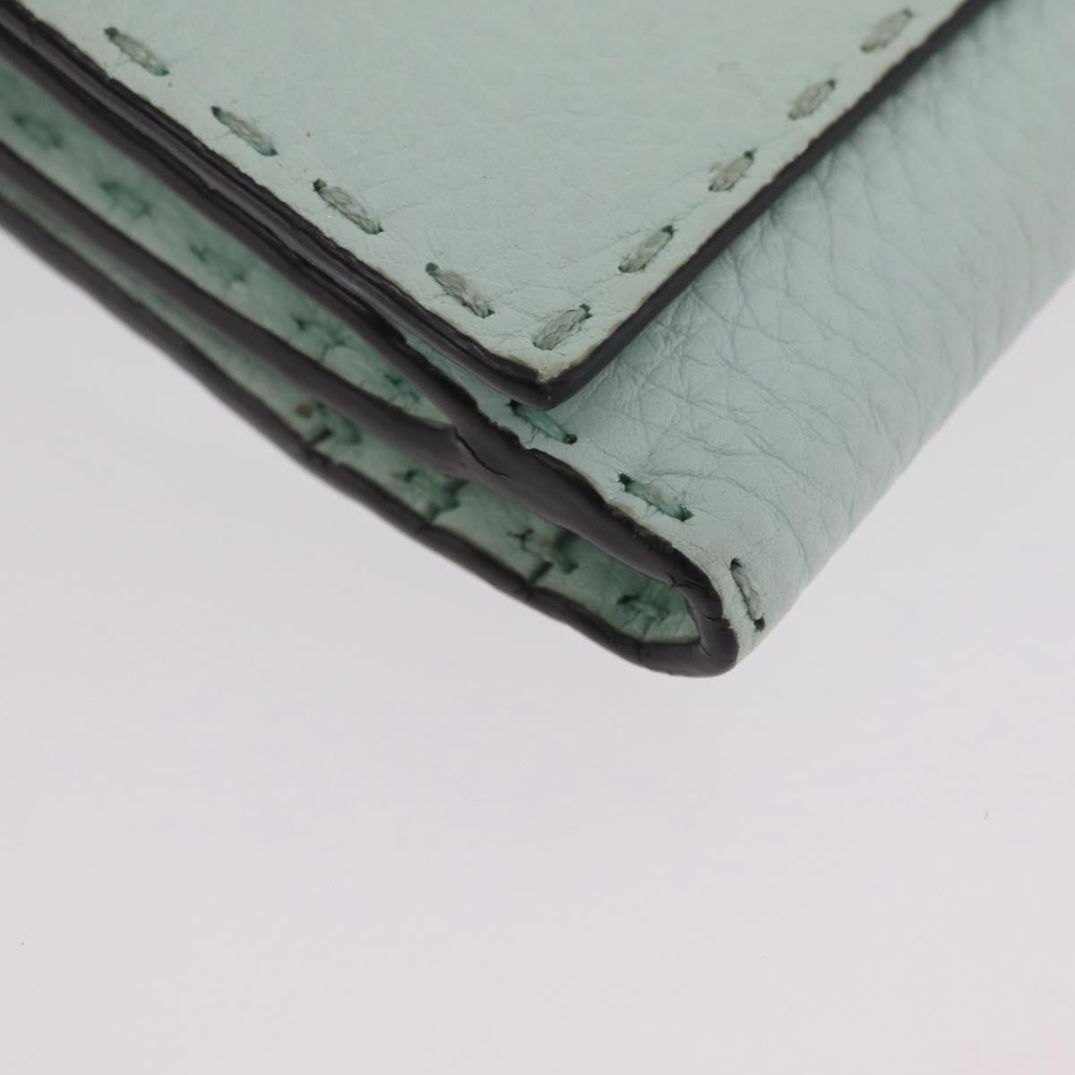 Fendi Selleria Peekaboo Leather Green Leather Wallets Accessory (Pre-Owned)