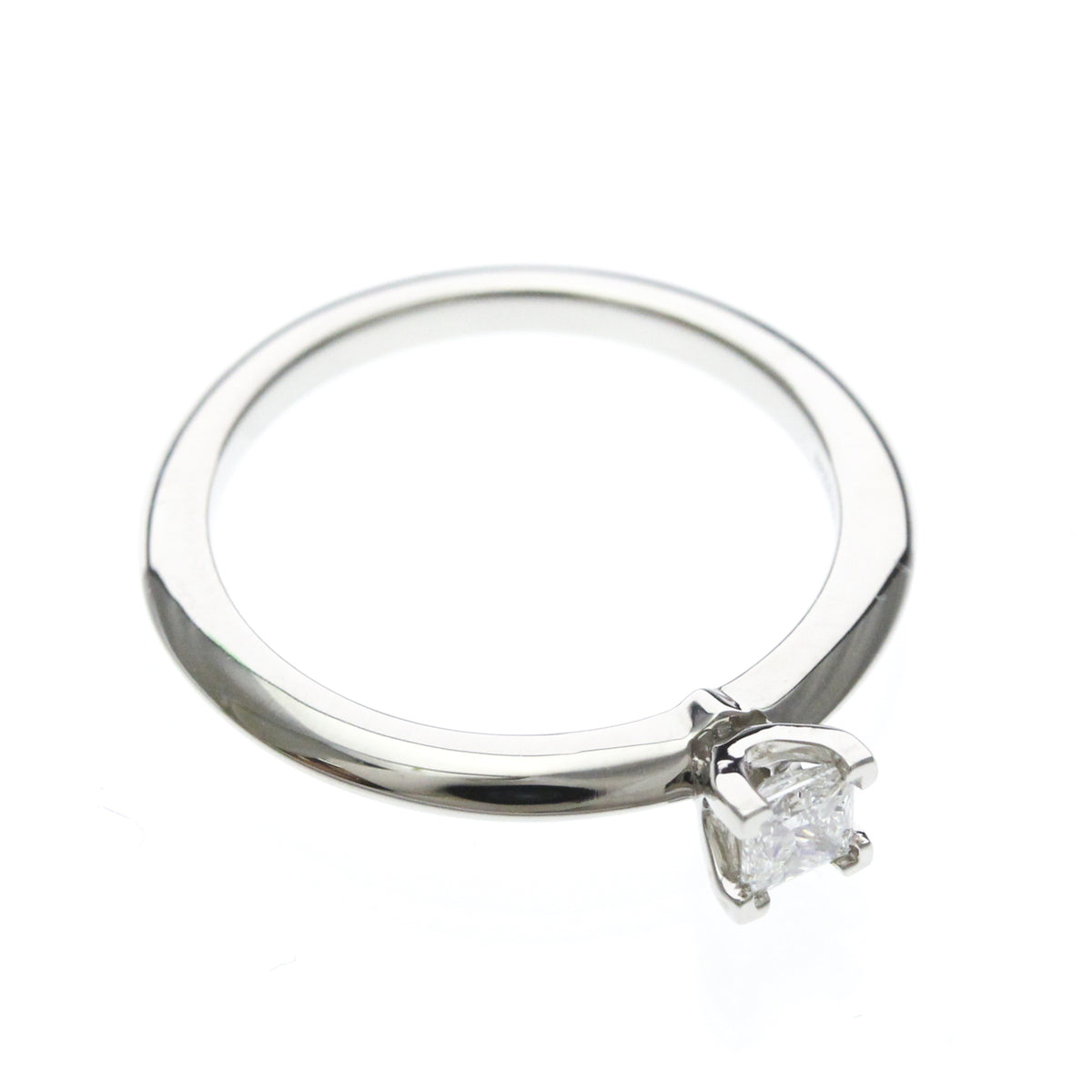Cartier Solitaire 1895 Platinum With Rbc Diamond Silver Platinum Ring Jewelry (Pre-Owned)