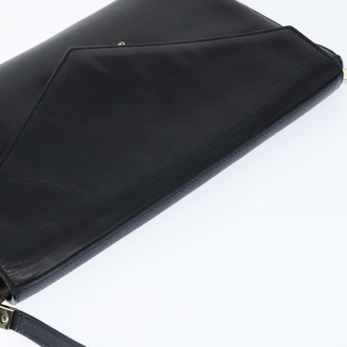 Chloe Sally Leather Navy Leather Shoulder Bag Bag (Pre-Owned)