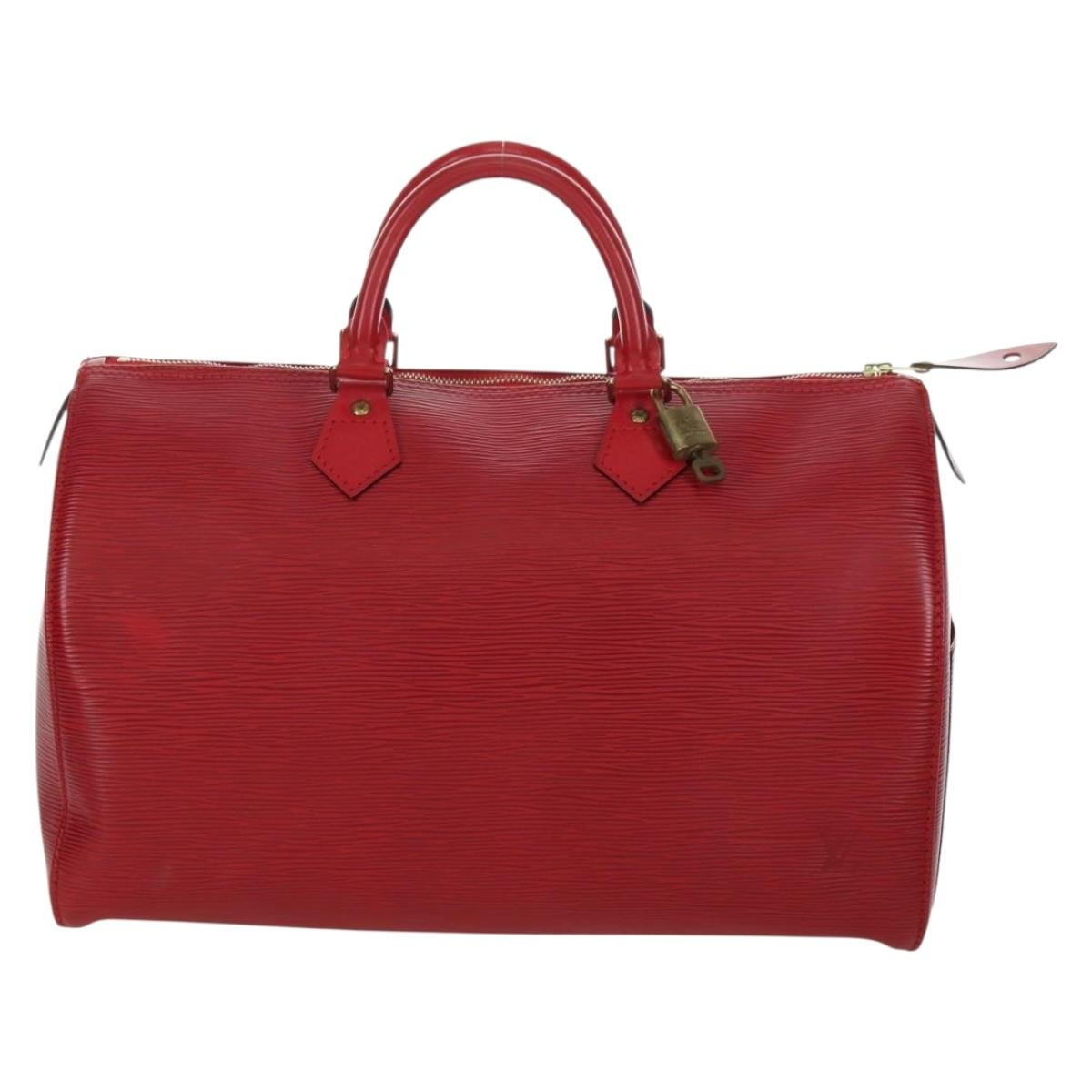 Louis Vuitton Speedy Epi Leather Red Leather Handbag (Pre-Owned)