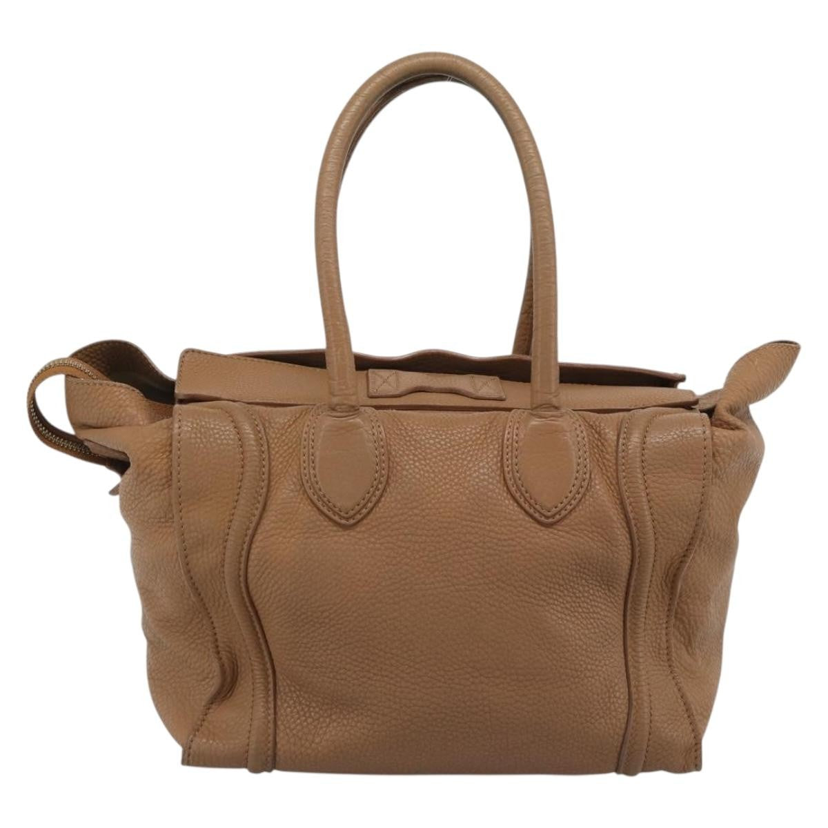 Celine Luggage Grainy Leather Brown Leather Tote Bag Bag (Pre-Owned)
