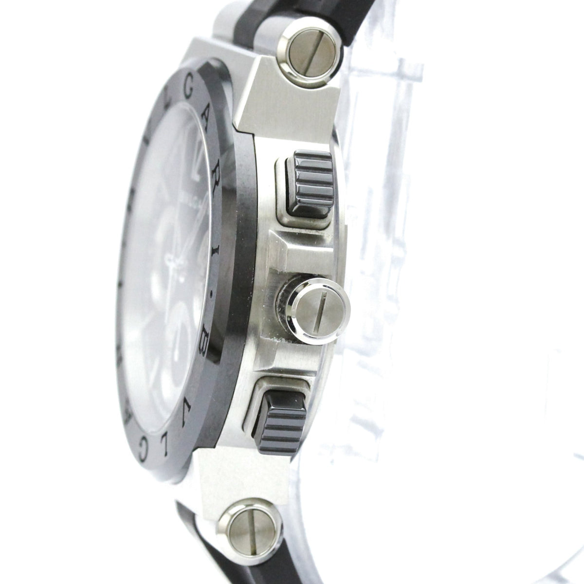 Bvlgari Diagono Chronograph Automatic Ceramic With Stainless Steel And Rubber Watch (Pre-Owned)