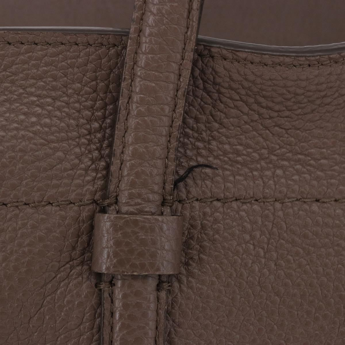 Salvatore Ferragamo Amy Tote Pebbled Leather Beige Leather Tote Bag Bag (Pre-Owned)