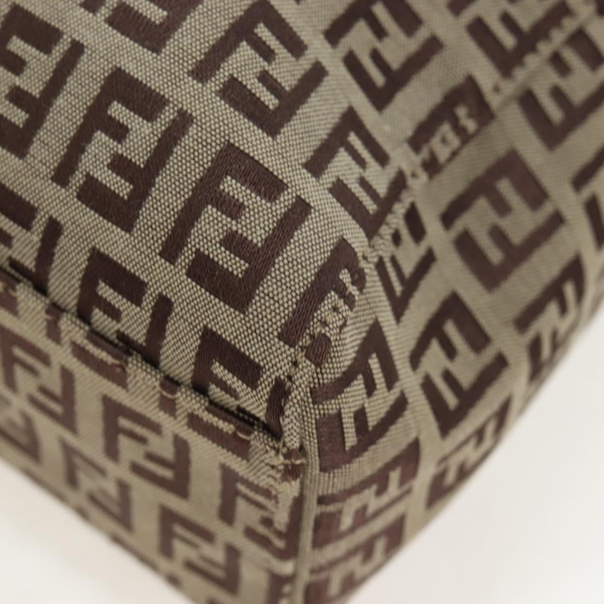 Fendi Vintage Shopping Tote Zucchino Canvas Beige Canvas Shoulder Bag Bag (Pre-Owned)