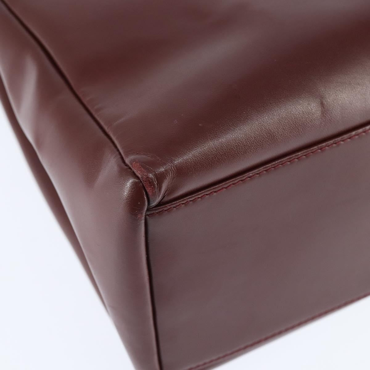 Cartier Must De Cartier Leather Burgundy Leather Shoulder Bag Bag (Pre-Owned)