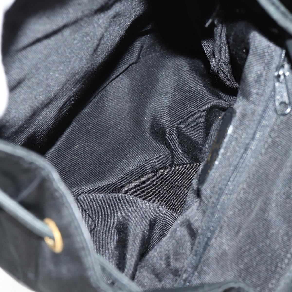 Valentino Garavani Backpack Nylon Black Nylon Backpack Bag (Pre-Owned)