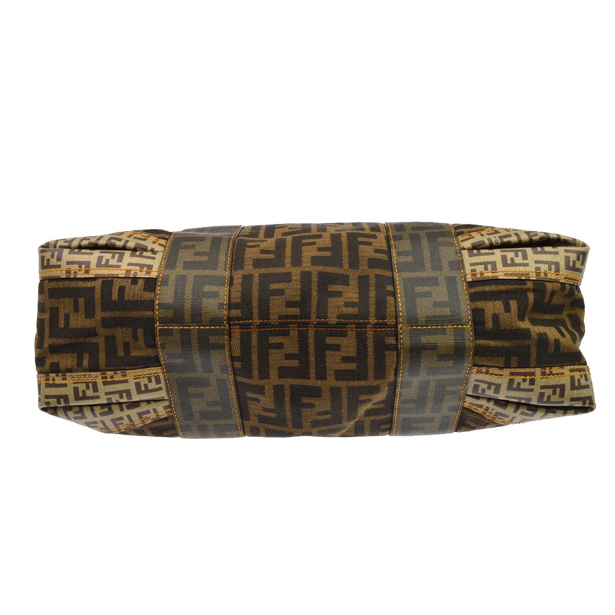 Fendi B Mix Zucca Mixed Media Brown Canvas Tote Bag Bag (Pre-Owned)
