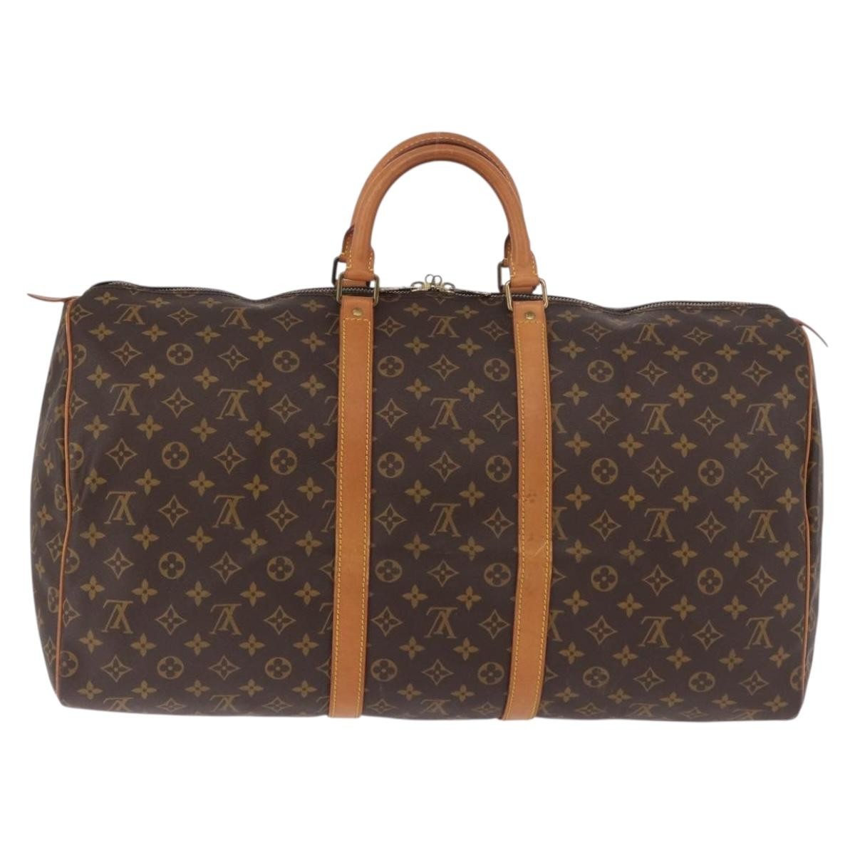 Louis Vuitton Keepall Monogram Canvas Brown Canvas Travel Bag Bag (Pre-Owned)