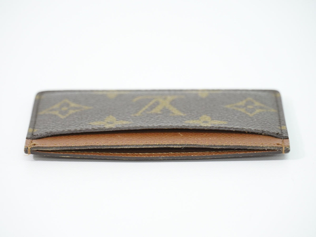 Louis Vuitton Card Holder Reverse Monogram Canvas Brown Canvas Card Holders Accessory (Pre-Owned)