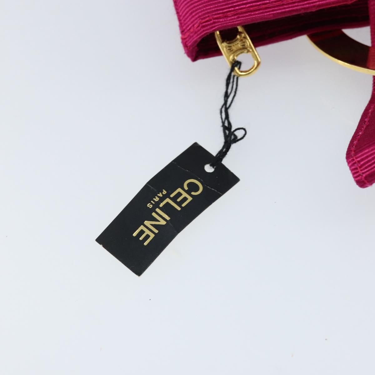 Celine Circle Logo Canvas Pink Canvas Clutche & Pouche Bag (Pre-Owned)